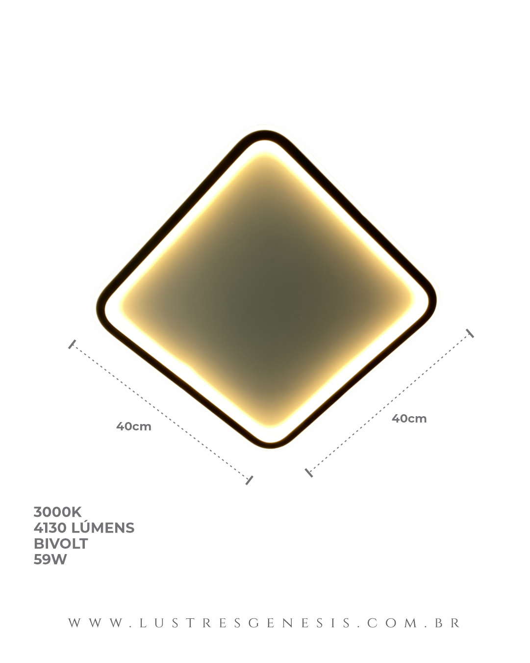 Luminária plafon moderna redonda dourada com LED integrado, ideal para quartos e salas. Lustres Genesis loja online de Lustres e Iluminação Decorativa